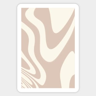 Beige Swirl Fluid Abstract Design Sticker